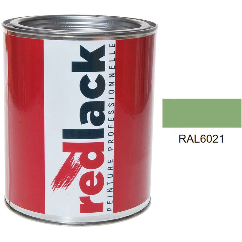 Peinture Vert pâle ral 6021 Satiné multisupport 1L Redlack
