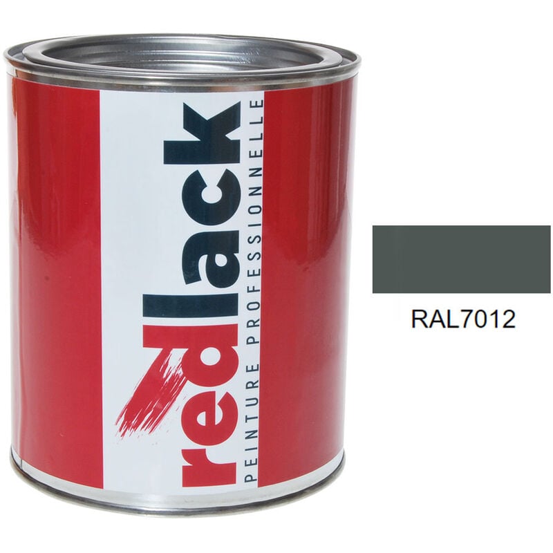Peinture RAL 7012 Satiné multisupport 1L Redlack
