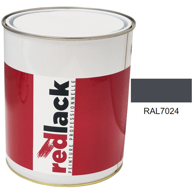 Peinture Gris graphite ral 7024 Satiné multisupport 3L Redlack