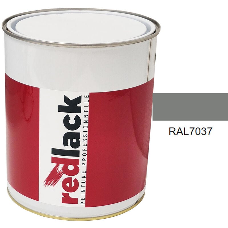Peinture Gris poussière ral 7037 Brillant multisupport 3L Redlack