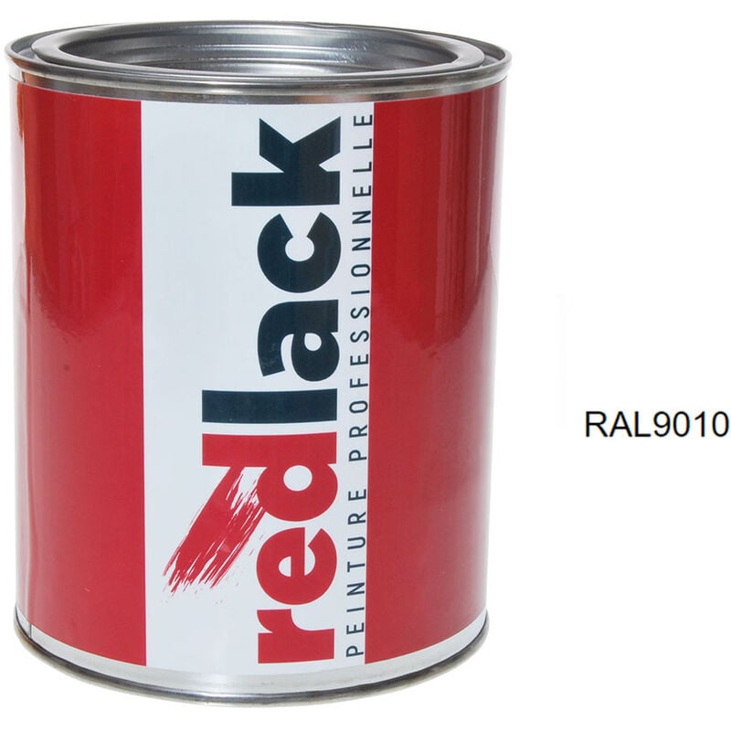 Peinture Blanc pur ral 9010 Brillant multisupport 1L Redlack