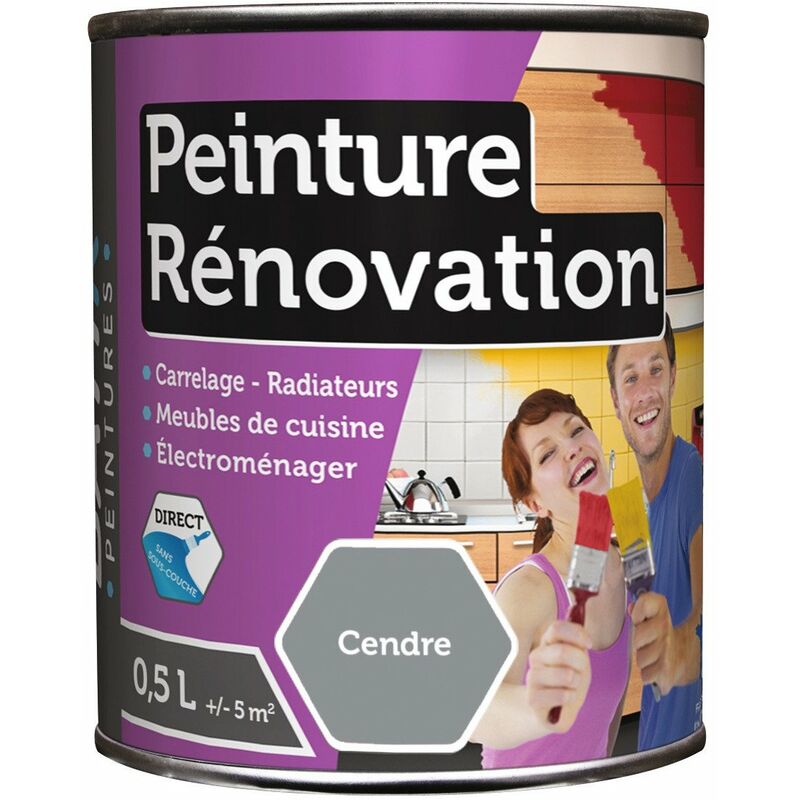 Batir Peintures - Peinture rénovation multi-surfaces boîte 0,5 l cendre