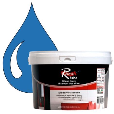Peinture - Rénove Résine 0.5L - Bleu ciel - Brillant - Monocouche - Multi-supports