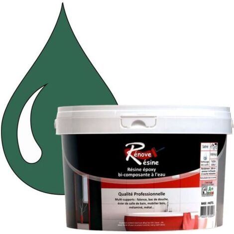Peinture - Rénove Résine 0.5L - Vert patine - Mat - Multi-supports (Faïence, Carrelage)