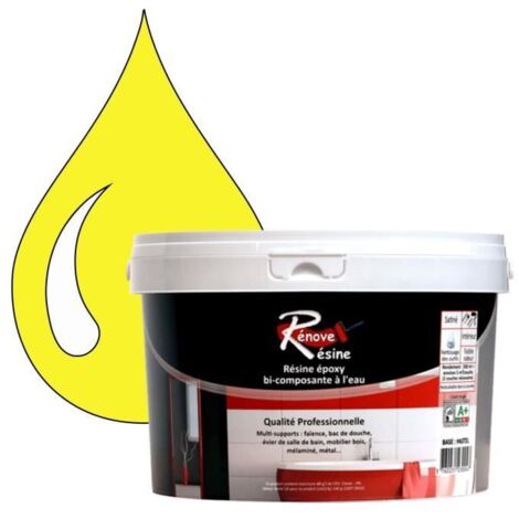 Peinture Résine 0.5L - Multisupport RAL 1018 - Jaune zinc - Brillant - Étanche