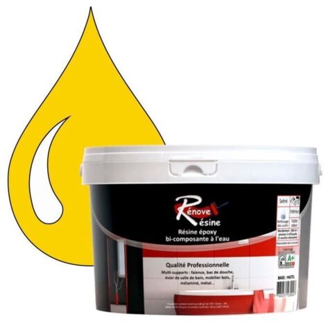 Peinture Résine 0.5L - Multisupport RAL 1023 - Jaune signalisation - Brillant - Étanche