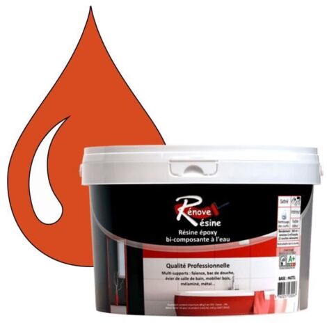 Peinture Résine 0.5L - Multisupport RAL 2010 - Orangé de sécurité - Brillant - Étanche