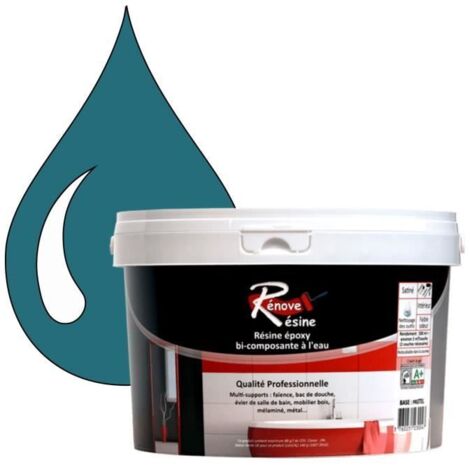 Peinture Résine 0.5L - Multisupport RAL 5021 - Bleu d’eau - Brillant - Étanche
