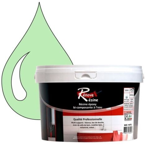 Peinture Résine 0.5L - Multisupport RAL 6019 - Vert blanc - Brillant - Monocouche