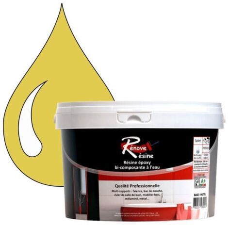 Peinture Résine 0.5L - RAL 1014 - Ivoire - Brillant - Multi-supports (Faïence, Carrelage)