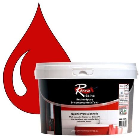 Peinture Résine 0.5L - RAL 3020 - Rouge signalisation - Brillant - Monocouche