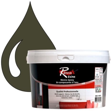 Peinture Résine 0.5L - RAL 7013 - Gris brun - Mat - Multi-supports (Faïence, Carrelage)