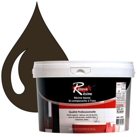 Peinture Résine 0.5L - RAL 8014 - Brun sépia - Mat - Multi-supports (Carrelage, Faïence)