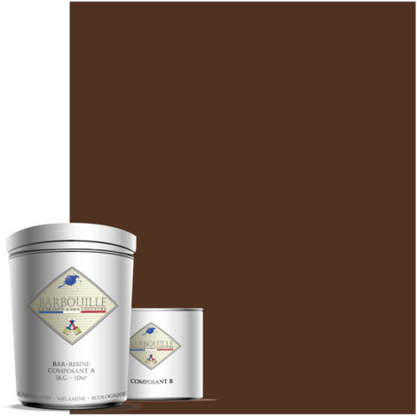 Peinture résine époxy 0,75L BRILLANT 10m² Marron Chocolat Abomey
