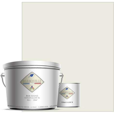 Peinture résine époxy 2,5L BRILLANT 25m² Blanc Ivoire Ndovo