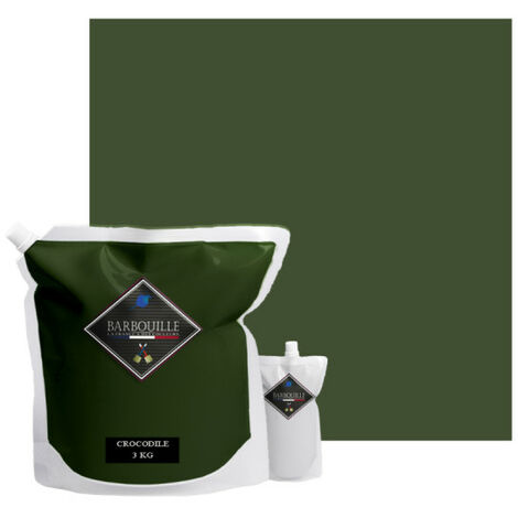 Peinture/résine époxy bi-composant mat BARBOUILLE - Pour carrelages, faiences, stratifiés, PVC - 3kg - Vert Crocodile - Vert