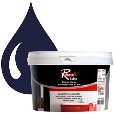 Peinture Résine - Multisupport RAL 5013 - Bleu cobalt - 0.5L - Étanche - Brillant