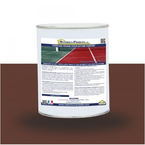 Peinture résine pour bitume enrobé - 250 Kg Marron - MATPRO