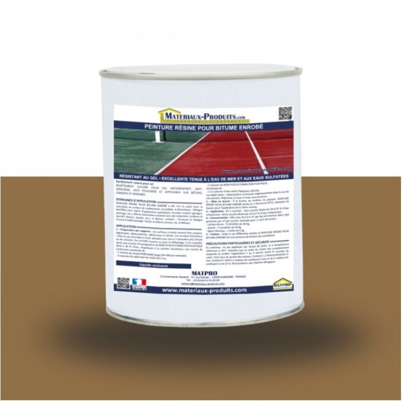 Peinture résine pour bitume enrobé - 12 Kg Chamois - MATPRO