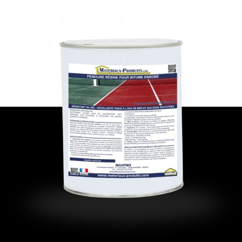 Matpro - Peinture résine pour bitume enrobé - 24 Kg Noir