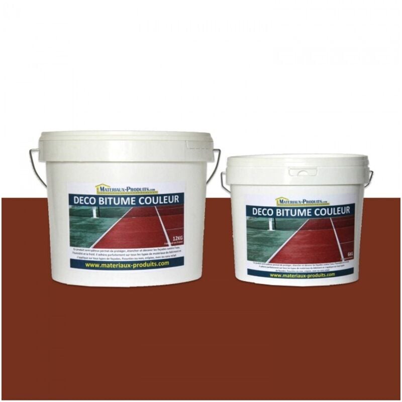 Peinture résine pour bitume enrobé - 12 Kg Rouge Tennis - MATPRO