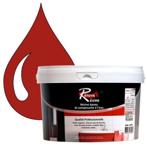 Peinture Résine - RAL 3001 - Rouge de sécurité - 0,5L - Brillant - Monocouche