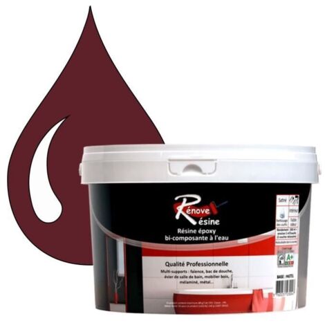Peinture Résine - RAL 3005 - Rouge vin - Brillant - 0,5L - Multi-supports
