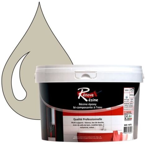Peinture Résine - Rénove Résine 0.5L - Gris soie - Satiné - Multi-supports Salle de bain