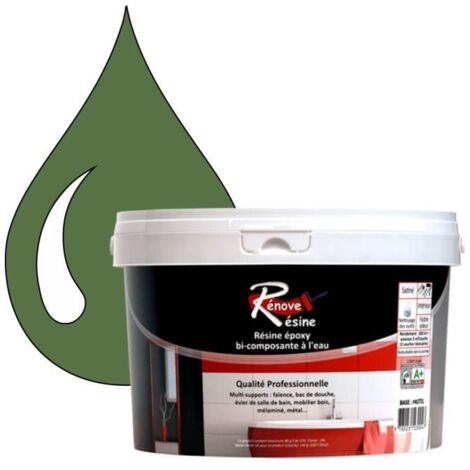 Peinture Résine - Rénove Résine 0.5L - Vert réséda - Mat - Multi-supports (Faïence, Carrelage)