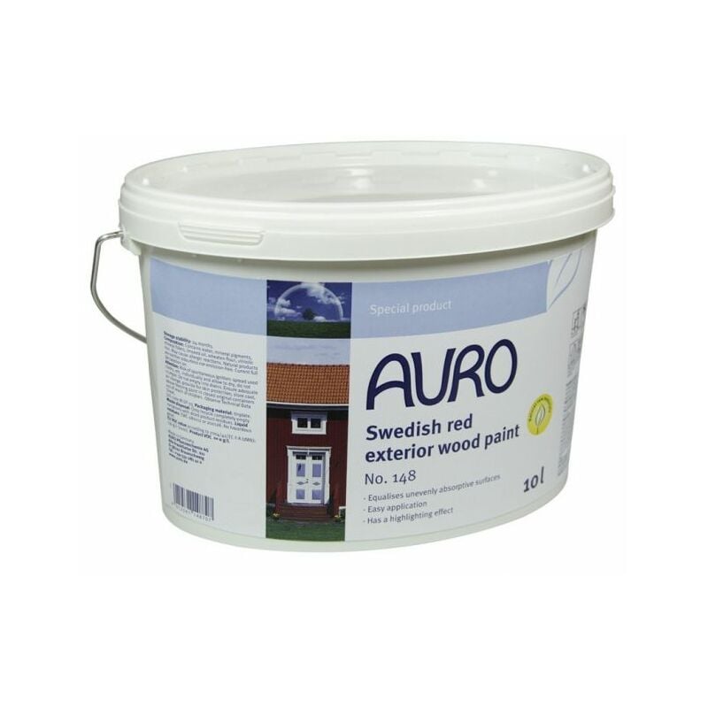 Peinture rouge suédois pour façades en bois Auro n°148, Pot de 2.5L