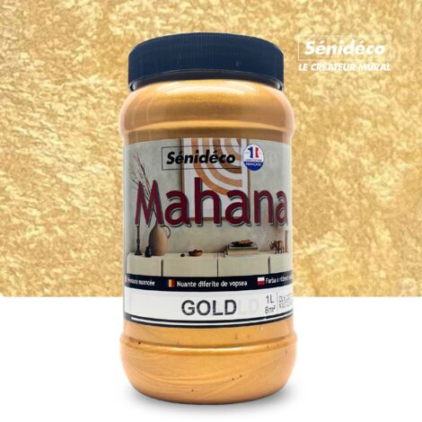 Peinture sablée effet métallisé - MAHANA 1L pour 8 m² coloris Gold