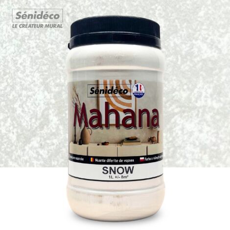 Peinture sablée effet métallisé - MAHANA 1L pour 8 m² coloris Snow