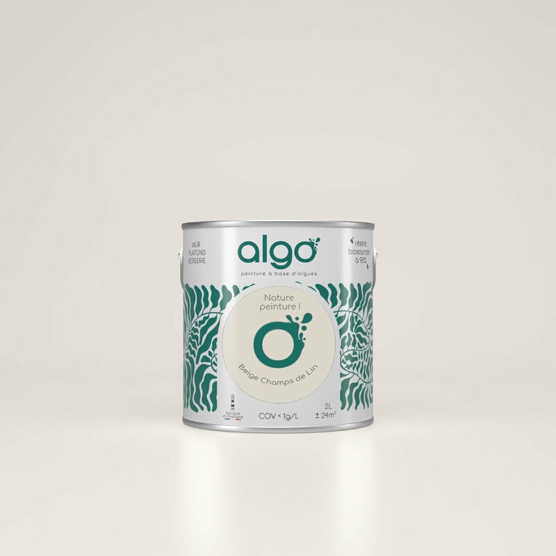 Peinture écologique Algo Velours - Beige Champs de Lin - 2L