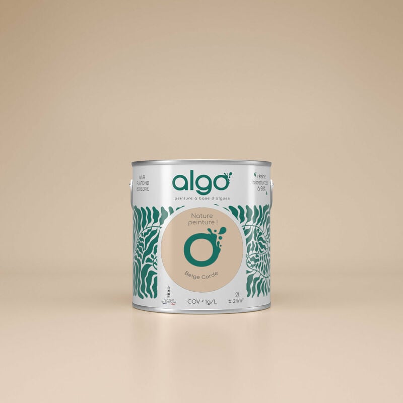Peinture écologique Algo Velours - Beige Corde - 0.5L