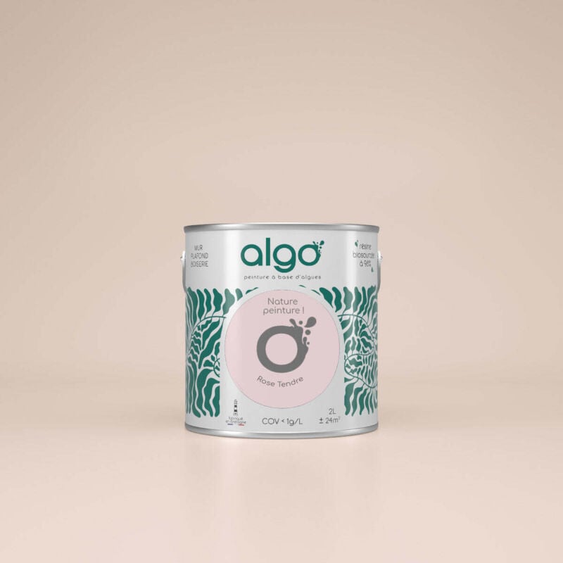 Peinture écologique Algo Velours - Rose tendre - 2L