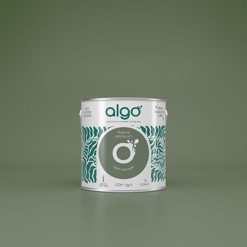 Peinture écologique Algo Velours - Vert Canopée - 2L
