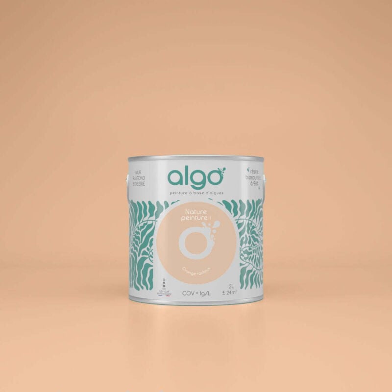 Peinture écologique Algo Velours - Orange Radieux - 0.5L
