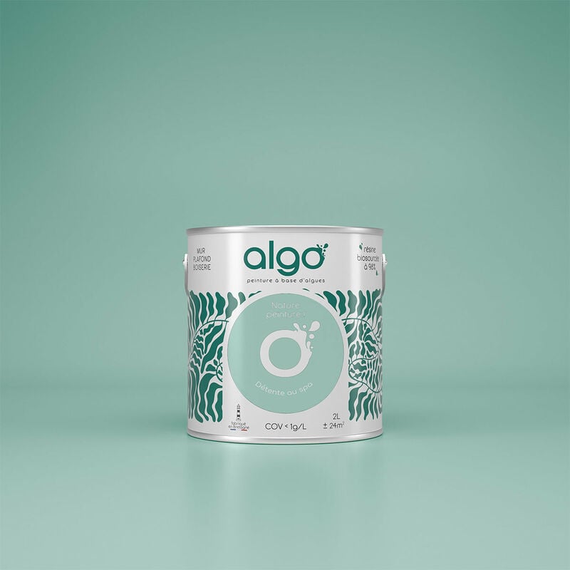 Peinture écologique Algo - Velours - Vert Détente au Spa - 5L