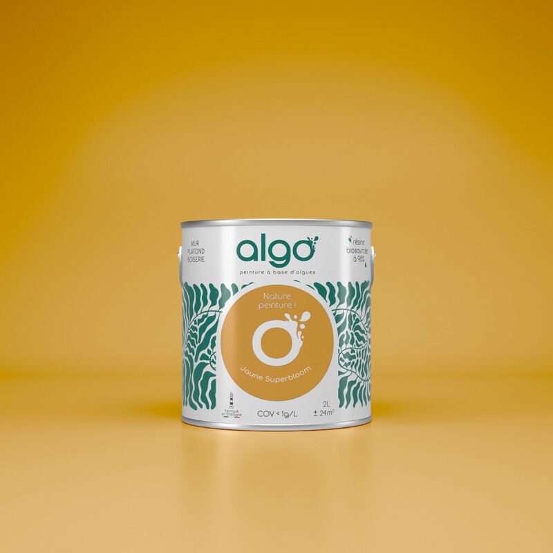 Peinture écologique Algo Velours - Jaune Superbloom - 2L