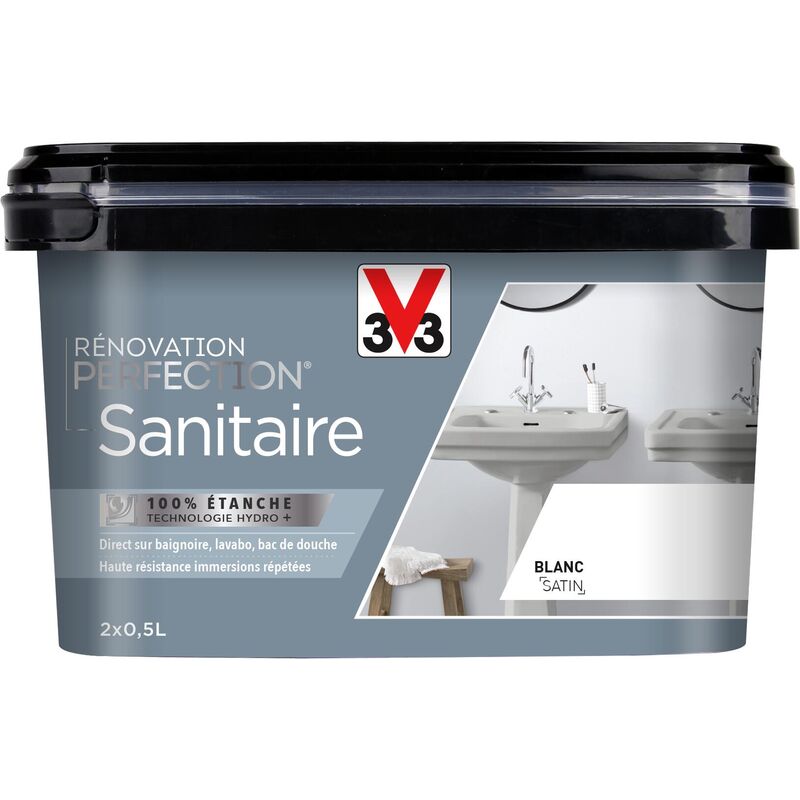Peinture sanitaire Rénovation perfection® V33 satin 1L