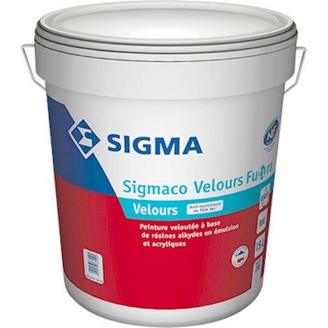 Peinture SIGMA sigmaco Futura anti-moisissures Velours BLANC | Votre teinte: Blanche - Conditionnement: 15 Litres