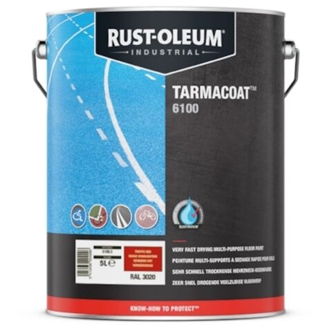 Peinture signalisation Tarmacoat™ multi-supports - RUST OLEUM - Rouge ral 3020