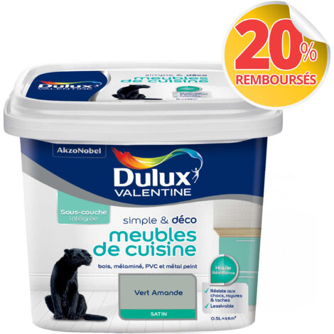 Peinture Simple & Déco Meubles De Cuisine Vert Amande Finition : Satin 500 ml - Vert Amande