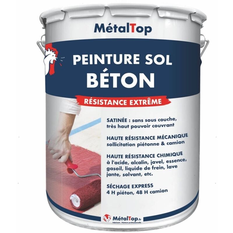 Metaltop - Peinture Sol Beton - Pot 1 l - 1024 - Jaune ocre