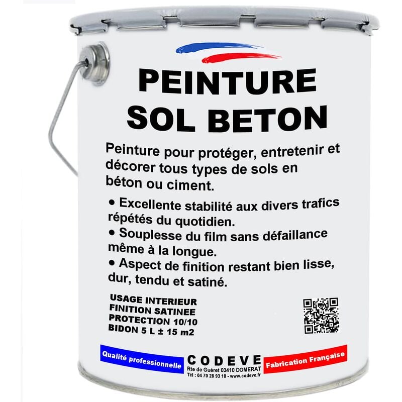 Peinture Sol Beton - 5 L - Codeve Bois - RAL 1001 - Beige