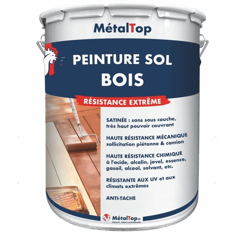 Peinture Sol Bois - Pot 1 l - 8015 - Marron Metaltop