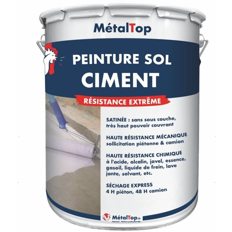 Peinture Sol Ciment - Pot 1 l - 7016 - Gris anthracite Metaltop