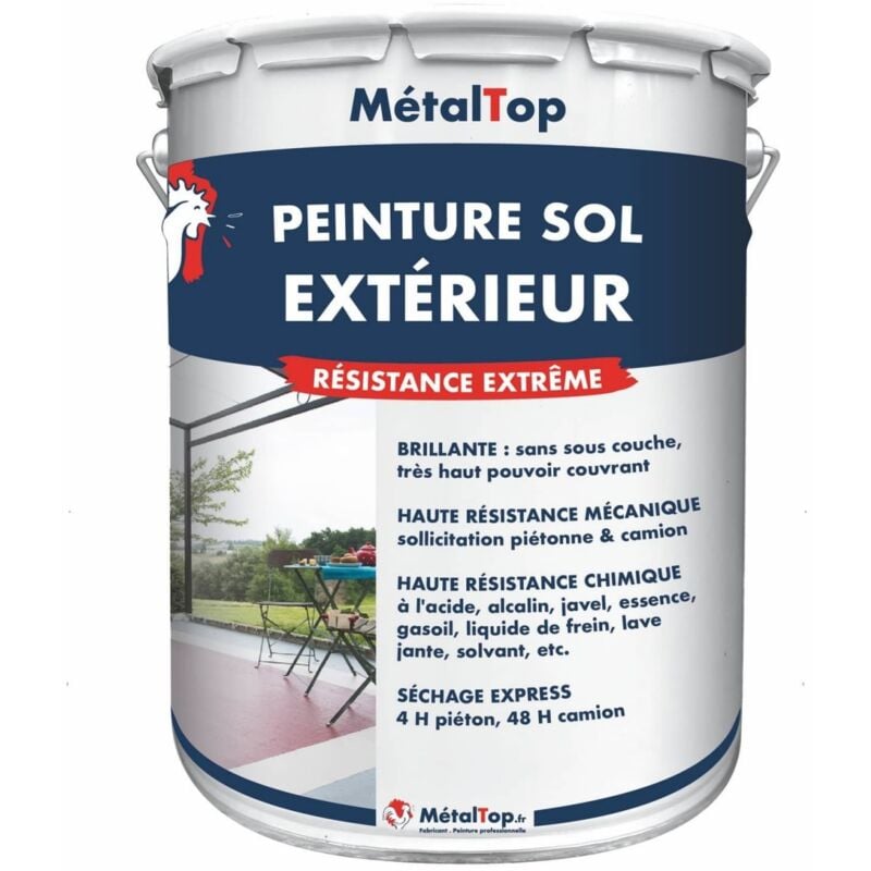 Metaltop - Peinture Sol Exterieur - Pot 1 l - 6010 - Vert herbe