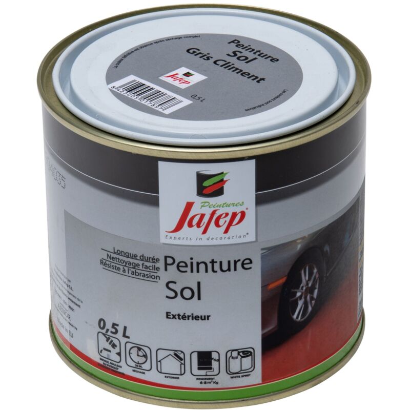 Jafep - Peinture sol gris ciment 0,5 l