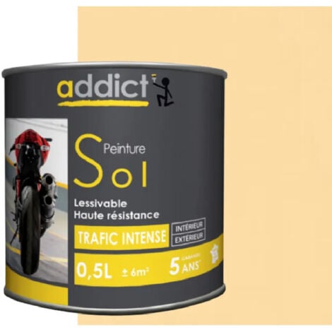 Peinture sol haute résistance monocomposant, ton pierre, 0,5 litre